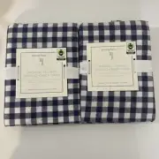 Pottery Barn Kids Organic Buffalo Check Flannel Pillow Sham STANDARD Set Of 2