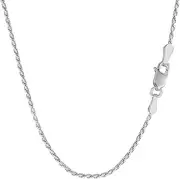 [Jewelry Affairs] Sterling Silver Rhodium Plated Spiga Chain Necklace, 1.3mm, 20"