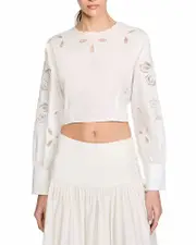 Sandro Poplin Crop Top