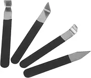 AKOOSY 4pcs Stainless Steel Clay Sculpture Tools Handle Carving for Pottery Comfortable Grip for Sculpting and Trimming Clay