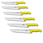 [Victorinox] Straight Back Blade Butcher Knife w/ Fibrox (Yellow) - 26cm