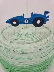 Race Car Cake Topper in blue. Racing Cake Topper. Smash Cake Topper. Party theme