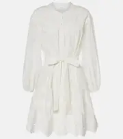 [Velvet] Velvet Barb broderie anglaise cotton minidress AU 16 white