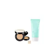 A'PIEU - Pure Block Aqua Sun Gel SPF50+ PA+++ X Jung Saem Mool - Essential Skin Nuder Long Wear Cushion - 14g+14g - Fair Light