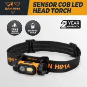 San Hima LED Head Torch COB Headlight Camping Headlamp Rechargeable Waterproof
