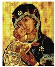 "Madonna and Child" Icon Printed Canvas for Needlepoint Tapestry Gobelin 2749