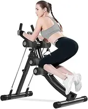 AB Workout Equipment, Home Gym Ab Machine for Abdominal Exercise and Strength Training, Height Adjustable Fitness Equipment