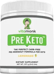 VitaMonk Keto Pre Workout Supplement Sugar Free 15 Servings BB Date 8/25 NEW