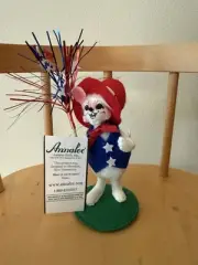 Annalee 2014 Patriotic Pazazz Mouse Holding Sparkler 5" Doll 4th of July Stars