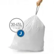 Simplehuman BIN LINERS 30-45L Code-J Thick Double Seams- 60 Pcs