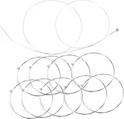 JEWEDECO Replacement Guitar Strings E-1st Set Acoustic Electric Guitar Steel Strings 10pcs Light Gauge