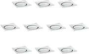Set of 10, Platinum Zen No. 6 Square Plate, 7.5 x 7.5 x 1.0 inches (19 x 19 x 2.5 cm) | Arita-yaki Plate, Setomonohonpo