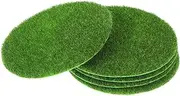 Generic 5pcs Round Artificial Moss Grass for Crafts Indoor Plants Decoration Micro Landscape Faux Grass Mat for DIY Projects Effortless Maintenance Vibrant Ambiance