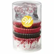 Wilton Halloween RIP Cupcake Baking Cups Kit w Headstone Picks NEW SEALED