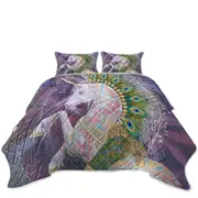 Soraya the Magical Indian Peacock Unicorn Coverlet