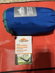 * NEW * Cascade Mountain Tech 2-Person Travel Double Hammock - 440 lb - Blue