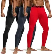[ATHLIO] Men’s Thermal Compression Pants, Fleece Lined Base Layer Leggings, Winter Workout Running Tights for Training Hiking Sports