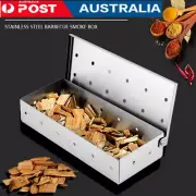 BBQ Smoker Box Wood Chips Infused Smoke Flavor Accessories Smoker Box