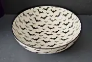 COCO & LOLA HALLOWEEN FLYING BATS SERVING BOWL 12" PREMIUM COLLECTION