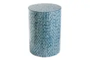 Azure Wooden Round Stool Side Table 35CM