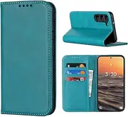 [Cavor] for Samsung Galaxy S23 Plus 5G Case, Galaxy S23+ Case Cowhide Pattern PU Leather Cases Flip Magnetic Kickstand Book Wallet Cover Phone Case with Card Slots(6.6") -Sky Blue