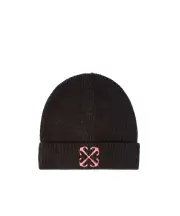 Off-White Kids Arrow-Motif Turn-Up Brim Beanie II,I Black