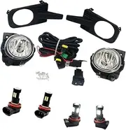 1Pair LED Fog Light Halogen Fog Lamp Bulb Car Light Assembly H11 12V With Wiring Kit Compatible For Ranger 2006-2008(LED Kit)
