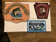 Junk Drawer Find Lot/ Vintage Fishing Patches/ PA/ Carlisle/ North Am. Fish Club