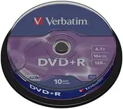 DVD+R 4.7GB 16 x 10 Pack Ideal for Data Storage, Backup and Video Recording