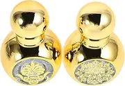 FRCOLOR 2pcs Mini Glass Roller Bottles for Essential Oils Refillable Containers Travel Aromatherapy Vials Elegant Glass Design for Daily Use and Portability