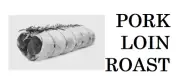Pork Loin Roast, Label, Commercial, Food, B/W, Meat Takeaway, Asian, Indian