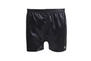 Mens Satin Boxer Shorts Black