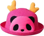 Reliable Sun Hat Summer Baby Sun Hat Children Animal Cartoon Straw Hats Beach Sun hat Cap Outdoor Travel Caps Enfant Fisherman's Hat Women (Color : Yellow) (Color : Hot Pink)