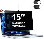 ZOEGAA Magnetic Privacy Screen for MacBook Air 15 Inch (2025-2023,M4/M3-Model:A2941/A3114/A3241),Removable Anti Blue Light Filter for Mac Air 15.3" Laptop Computer