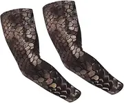 [FHEDVBN] Classic Snake Skin Arm Sleeves Compression Arm Covers for Men Women Outdoor Sun Sleeves Cooling Sports Sleeve, Black