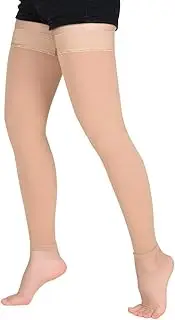 SKYFOXE Medical Thigh High Compression Stockings Socks 15-20 mmHg for Women & Men Firm Suppport Circulation with Silicone Dot Band
