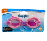 Swimgear Swimming Goggles Child's Pink PC Lens Adjustable Strap Latex Free New