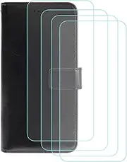 LCEHTOGYE Cover for Redmi Note 13 Pro+ + 4 Slice HD Tempered Glass,Shell PU BracketBumper Protective Back Case - Anti-Scratch Screen Protector for Redmi Note 13 Pro+-YSFXK -Black