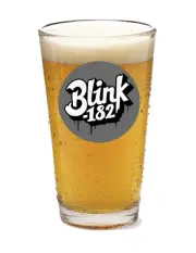 Blink-182 - Rock and Roll - 16oz Pint Beer Glass Pub Barware Seltzer Cocktail