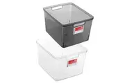 2x Boxsweden Crystal 20L Sort Container 35cm w Handle Storage Organiser Assort