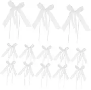 FOYTOKI Versatile 20pcs Chiffon Lace Bows Mini Bows for Craft for Wedding Cards