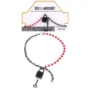 S&M Exs & Ohs Crystal Day Collar - Red/Black Collar Jewellery