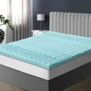 Bedra Memory Foam Mattress Topper Cool Gel Bed Bamboo Cover 7-Zone 8CM Queen