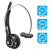 Wireless Trucker Bluetooth Headset with Microphone Business Overhead Headphones