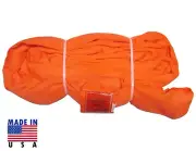 USA Made Orange Endless Round Sling 12' ft Crane Recovery Wrecker Strap Lifting