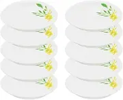 Corelle J405-NBY CP-1765 Mini Plates, Set of 5, Dish, Plate, Shatter-Resistant, Lightweight, Microwave Safe, Oven Safe, Dishwasher Safe, Noble Yellow