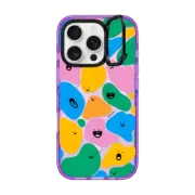 iPhone 16 Pro Impact Ring Stand Case MagSafe Compatible RAINBOW FEELS BY WEEWAAZ