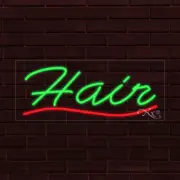 BRAND NEW "HAIR" w/UNDERLINE 30x12X1 INCH LED FLEX INDOOR SIGN 30166