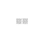 9ct, Diamond Amazing Look Stud Earrings