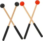 ERINGOGO 2 Pairs Mallets for Marimba Tongue Drum Durable Practice Drumsticks with Comfortable Grip for Percussion Instruments Stage Performances